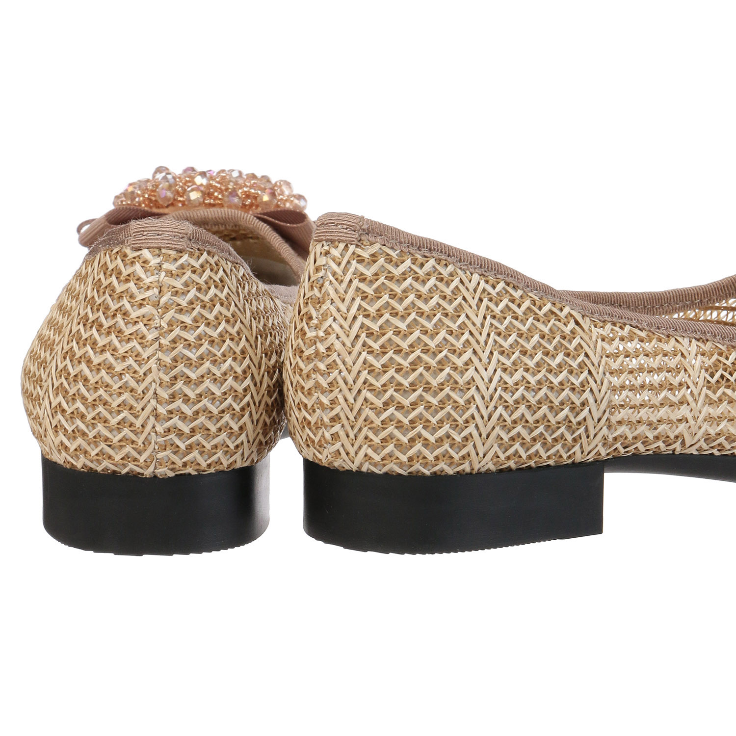 AC ビーズリボン付きメッシュパンプス - 画像5