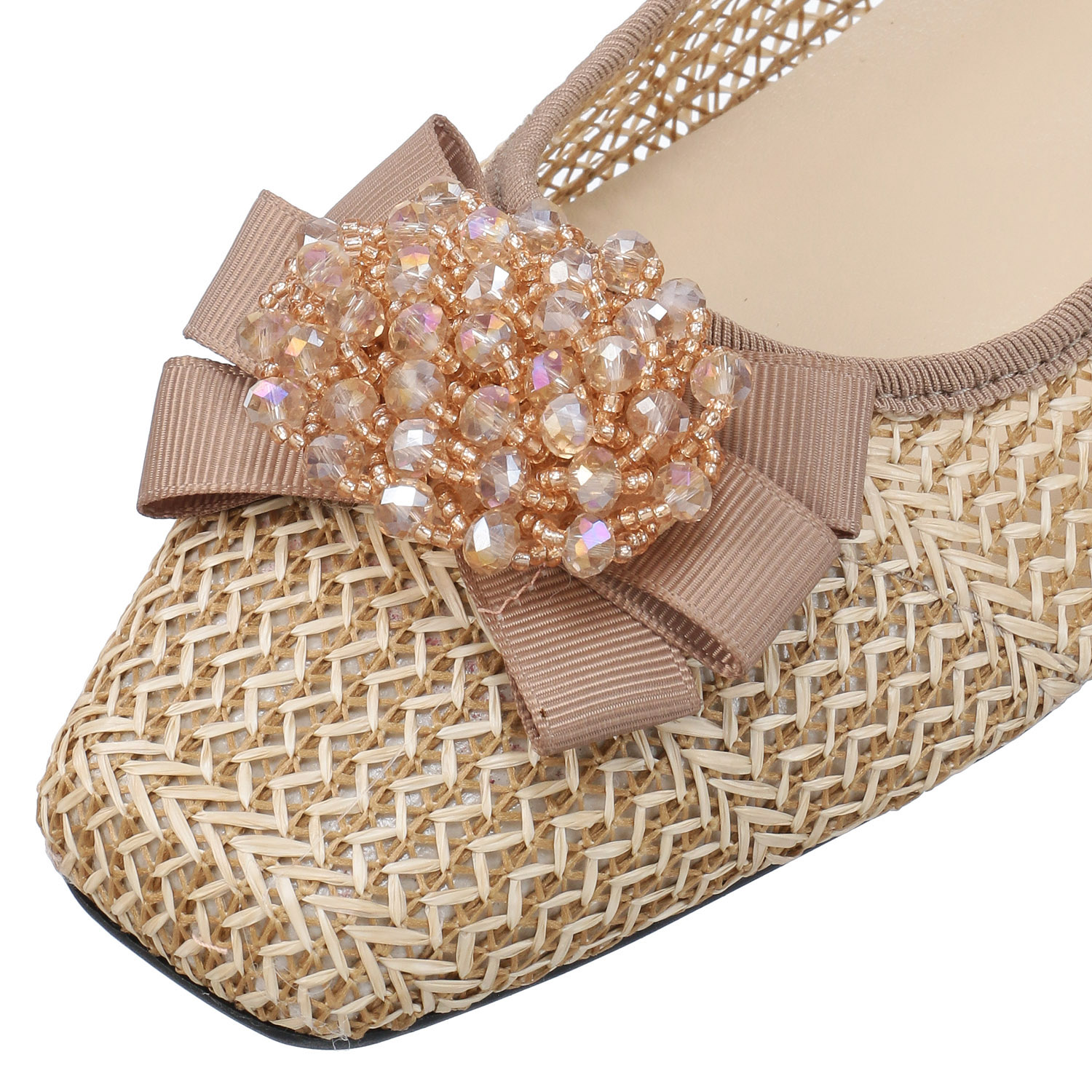 AC ビーズリボン付きメッシュパンプス - 画像7