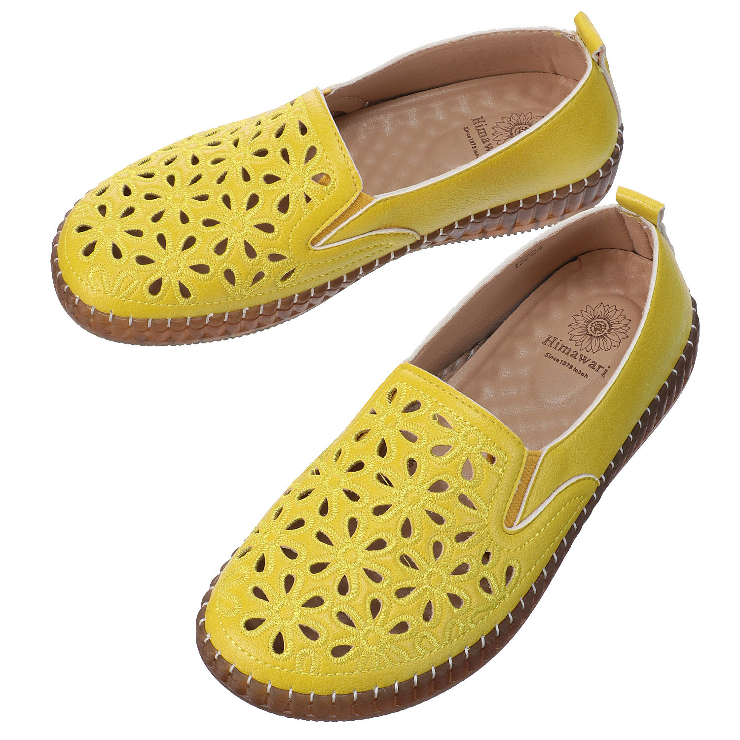 Himawari 花刺繍パンチングシューズ - 画像4