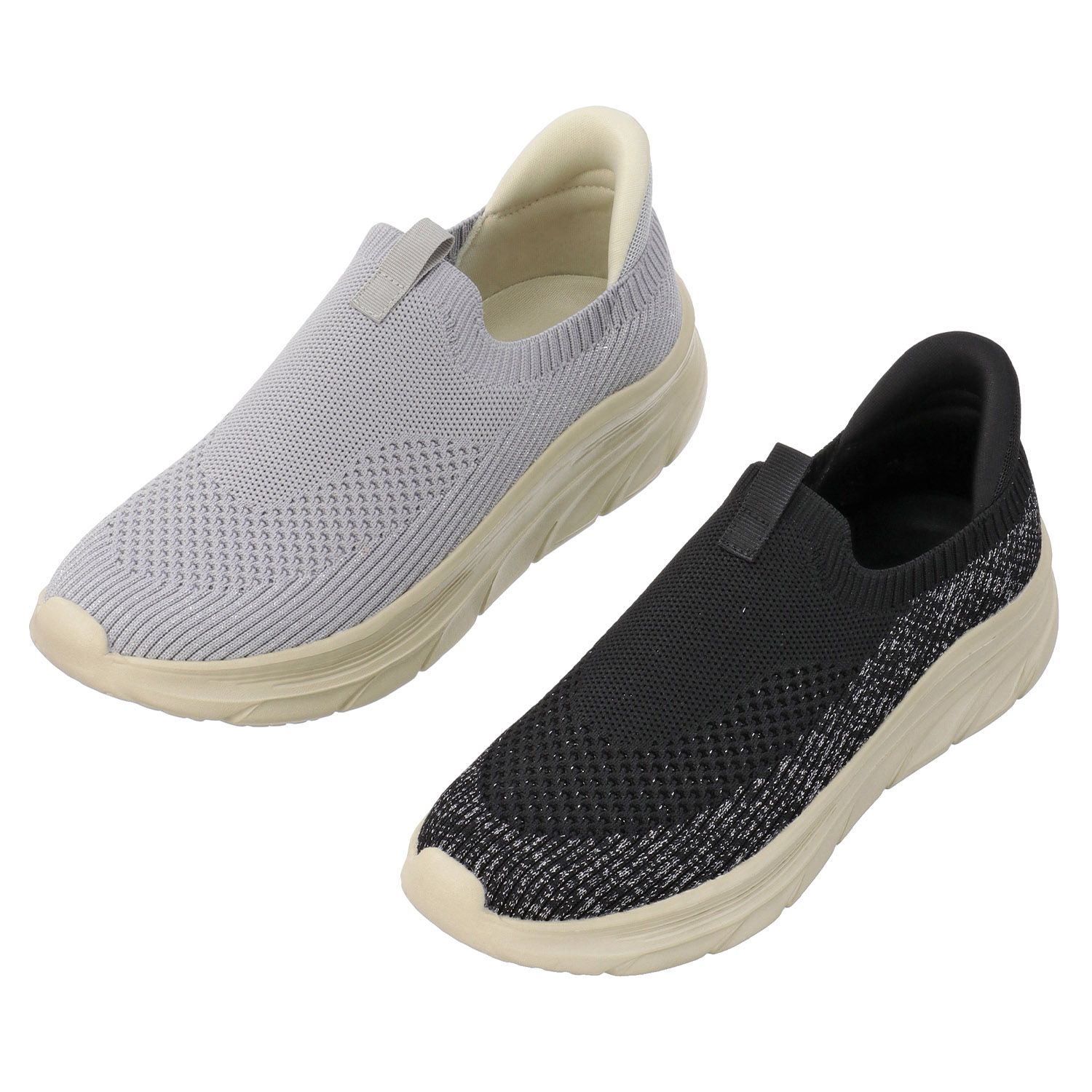 【するっと脱ぎ履きスニーカー】SPEEDY DUCK するっとINニットスニーカー7820