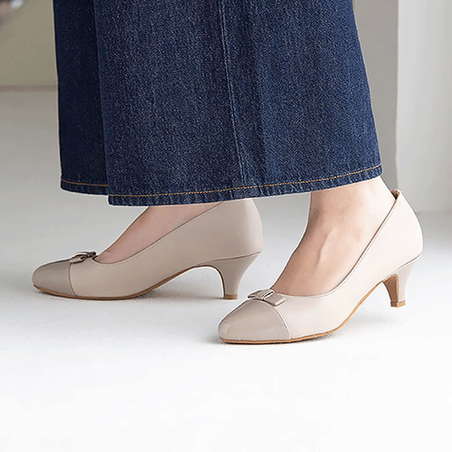 JELLY BEANS トゥキャップリボンレインパンプス - 画像7