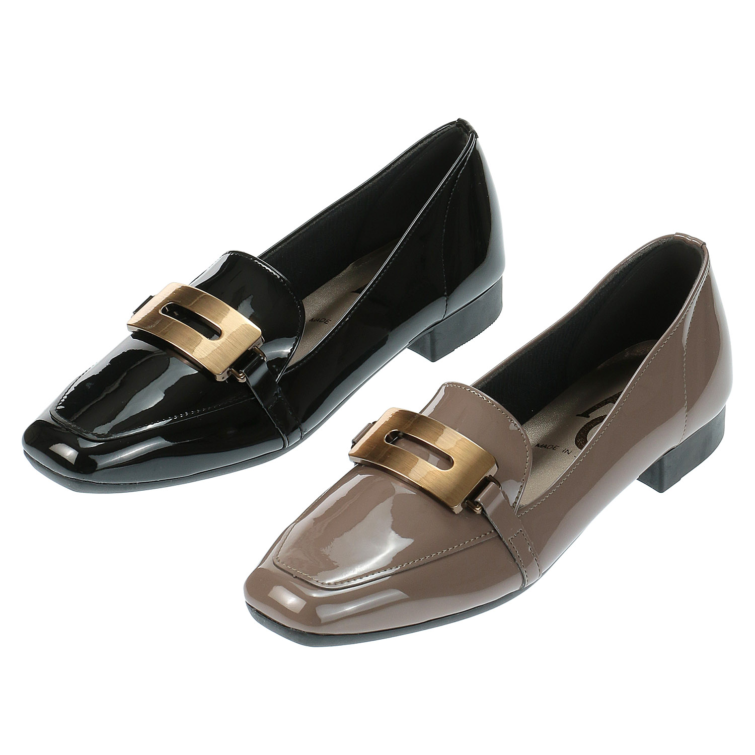 AC バックル付エナメルローファー1762 - 画像1