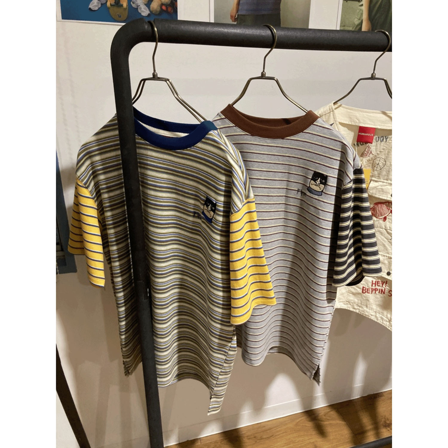 【Insta Live】HUMAROUS  Fine Line Border Tee - 画像2