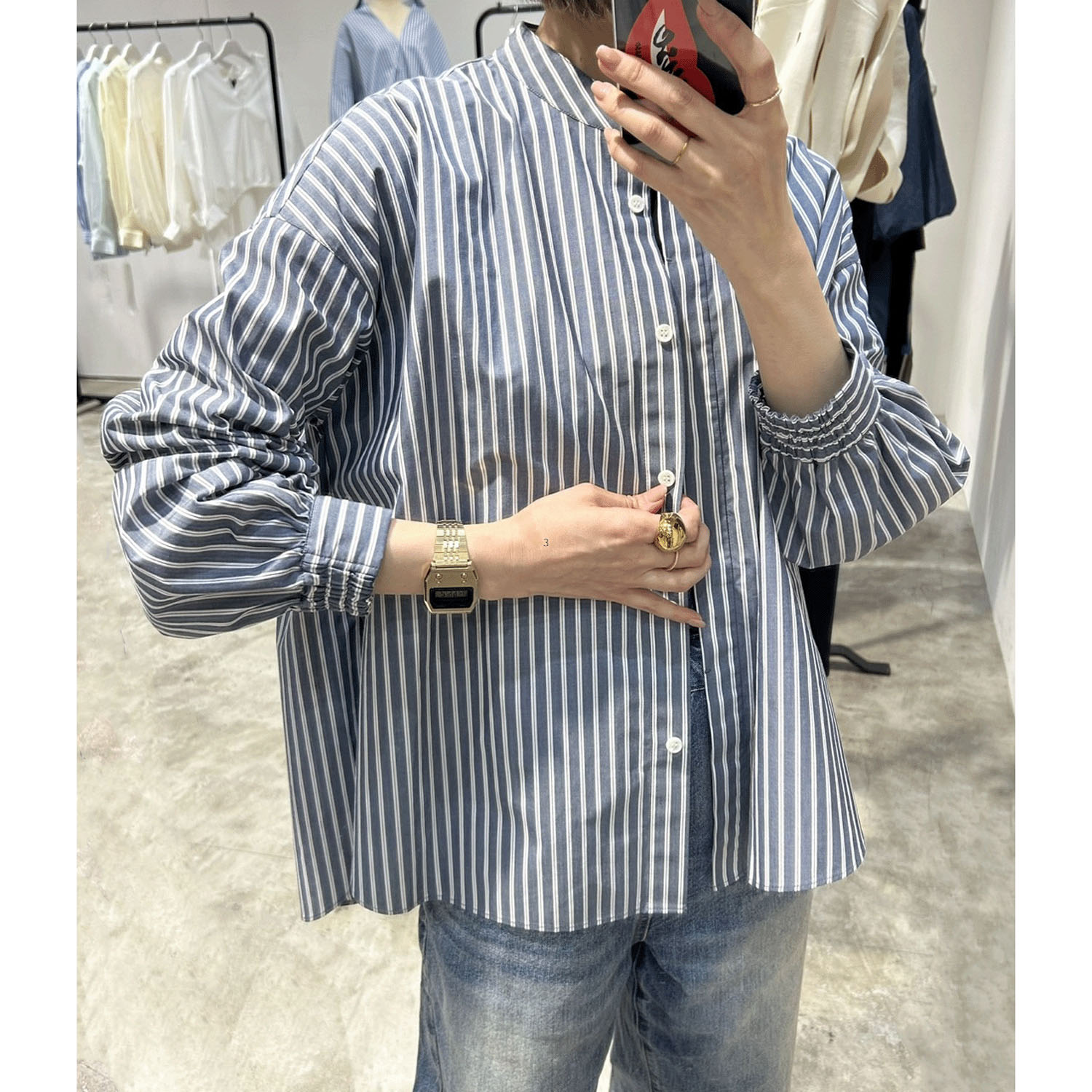 HERENCIA ストライプシャツ - 画像6