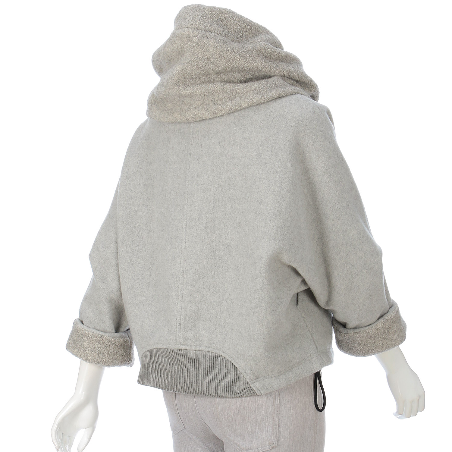 ハルズアミ ボアフードショートコート - 画像6