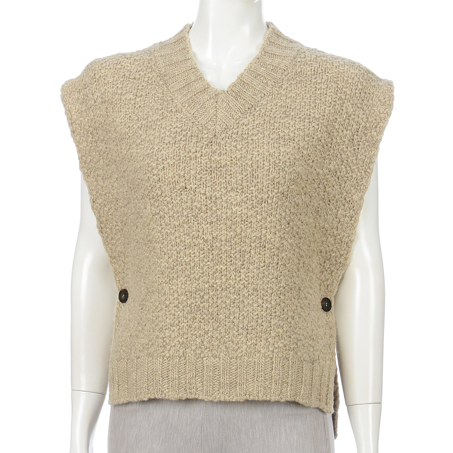 【Insta live】EMMACULATE Vネックショートベスト - 画像5