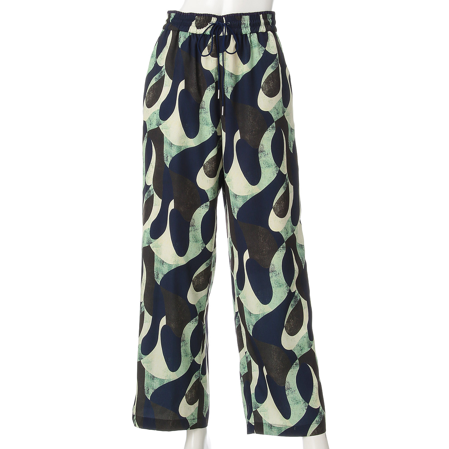 HERENCIA アートプリントワイドパンツ - 画像5