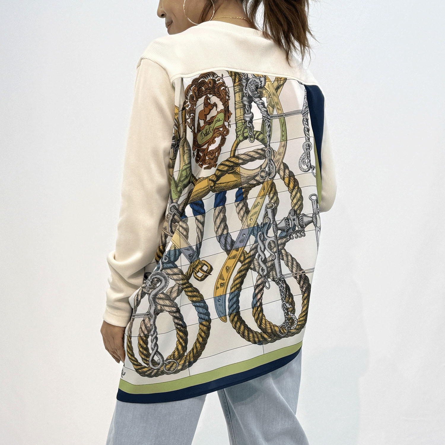 ハルズアミ バックスカーフリブニットソー - 画像6