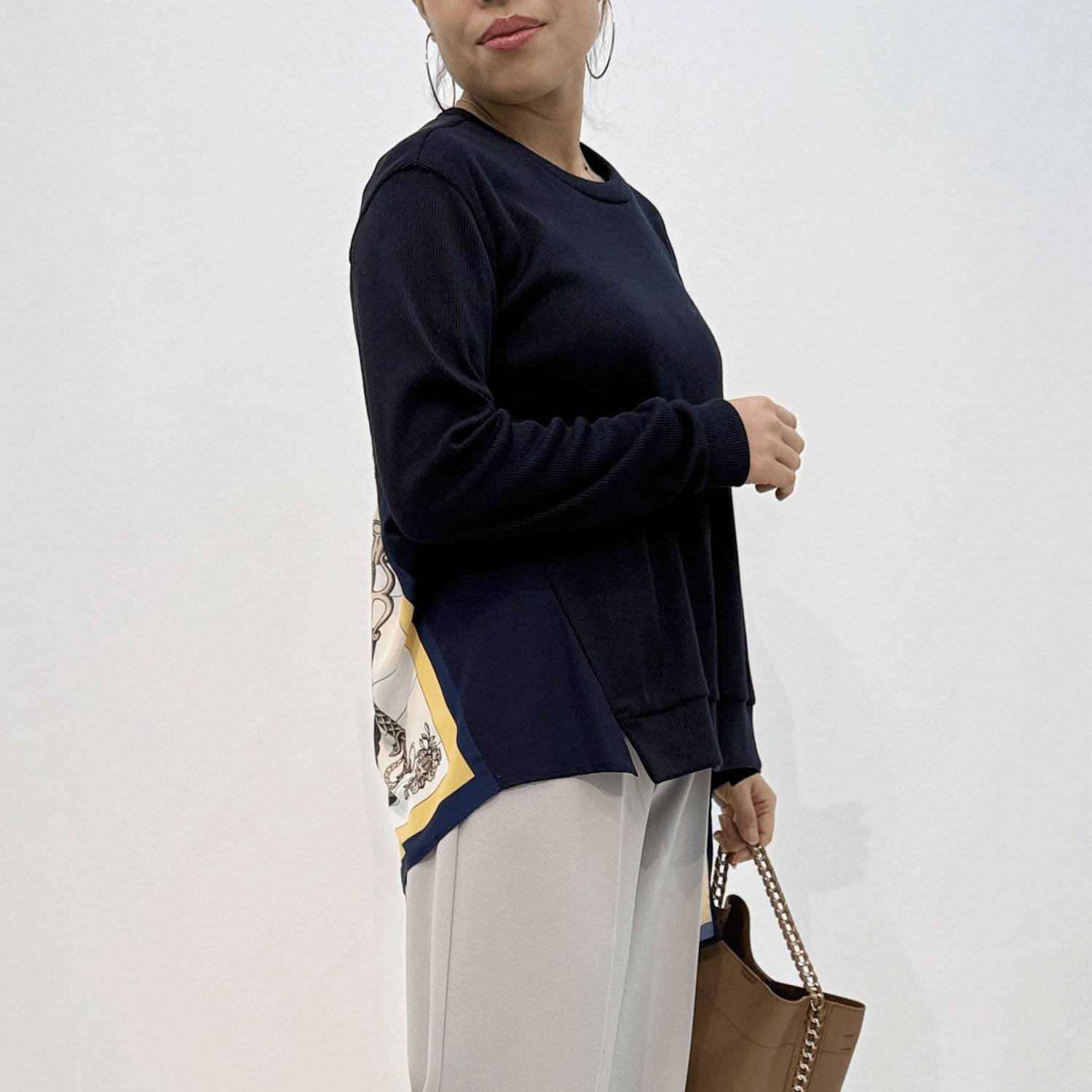 ハルズアミ バックスカーフリブニットソー - 画像10