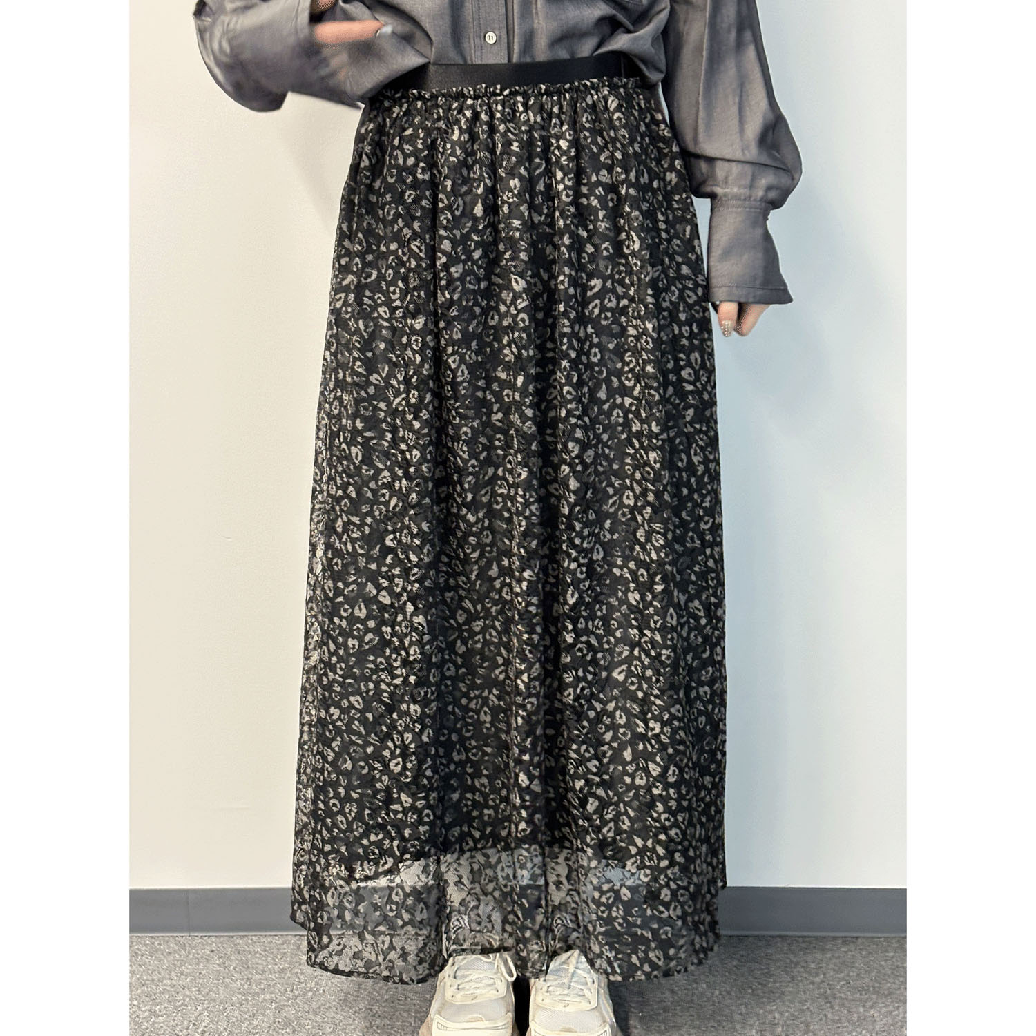 SEADRAKE ラッセルレースレオパードスカート