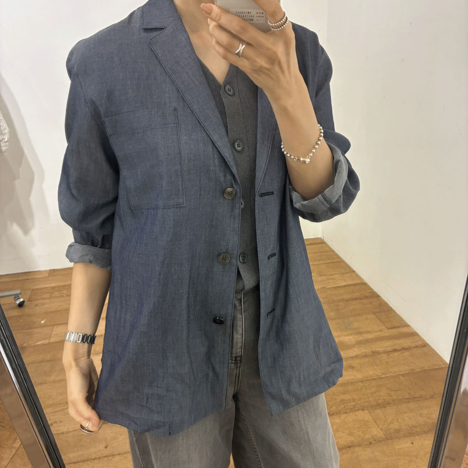 SEADRAKE シアーデニムジャケット - 画像4