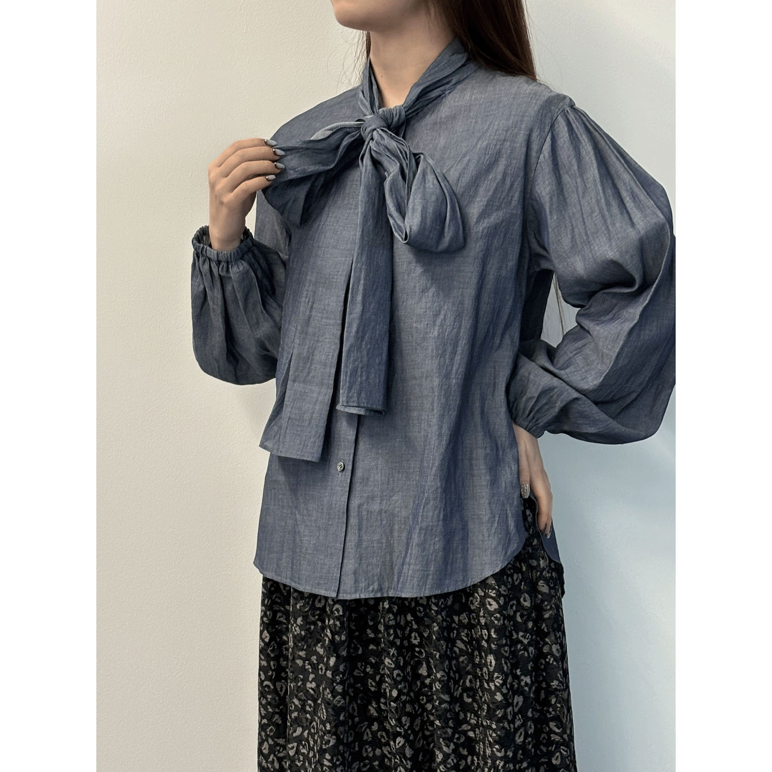 SEADRAKE シアーデニムブラウス