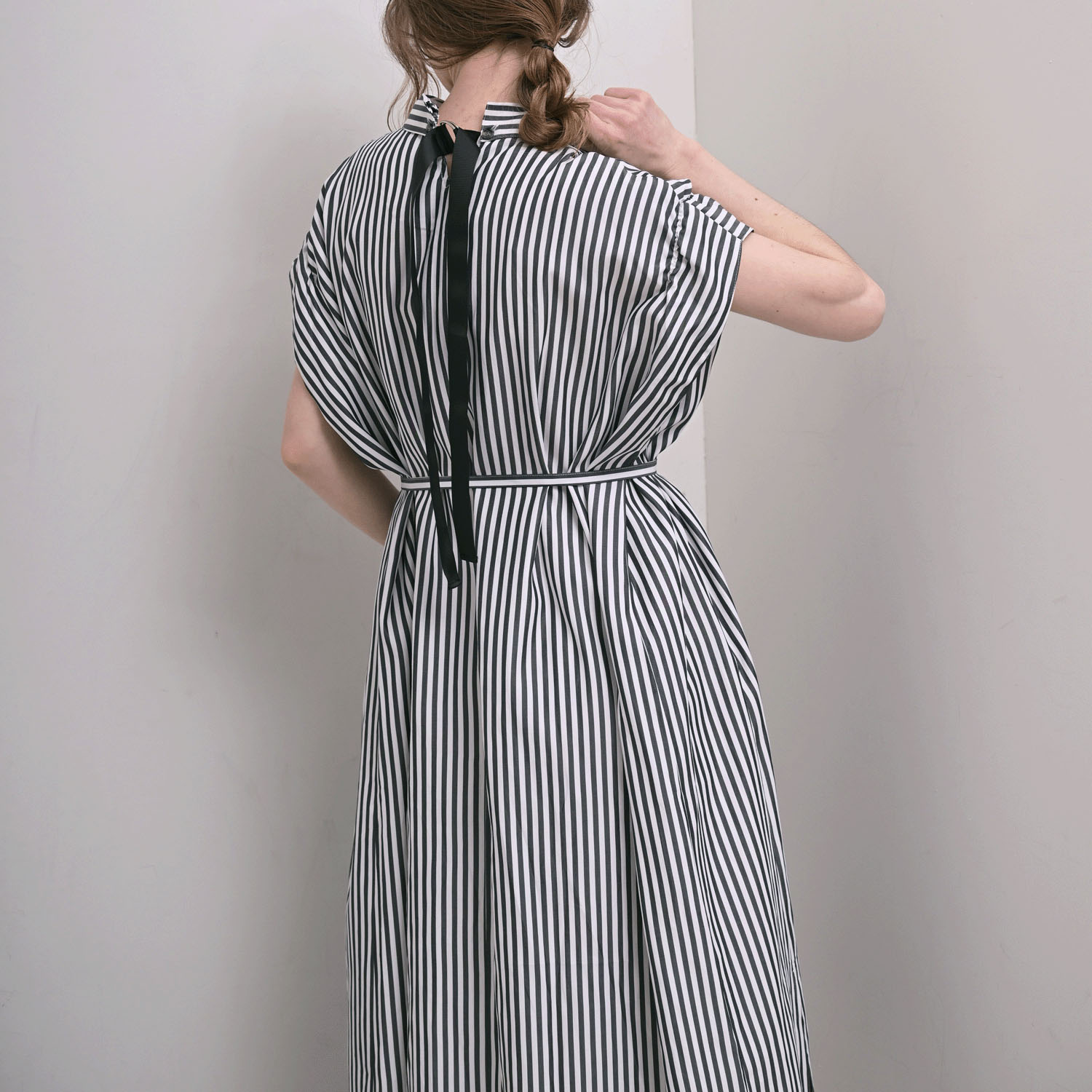 HERENCIA 前開きストライプワンピース - 画像5