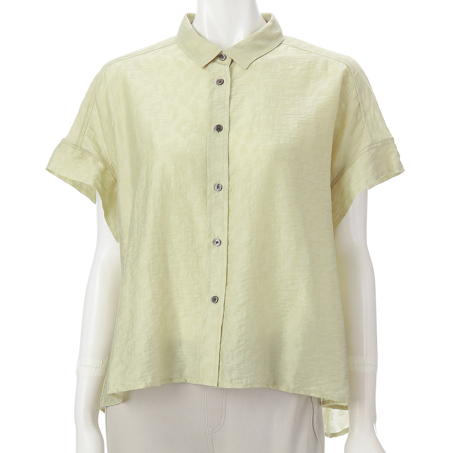 SEADRAKE シアーレオパードジャカードブラウス