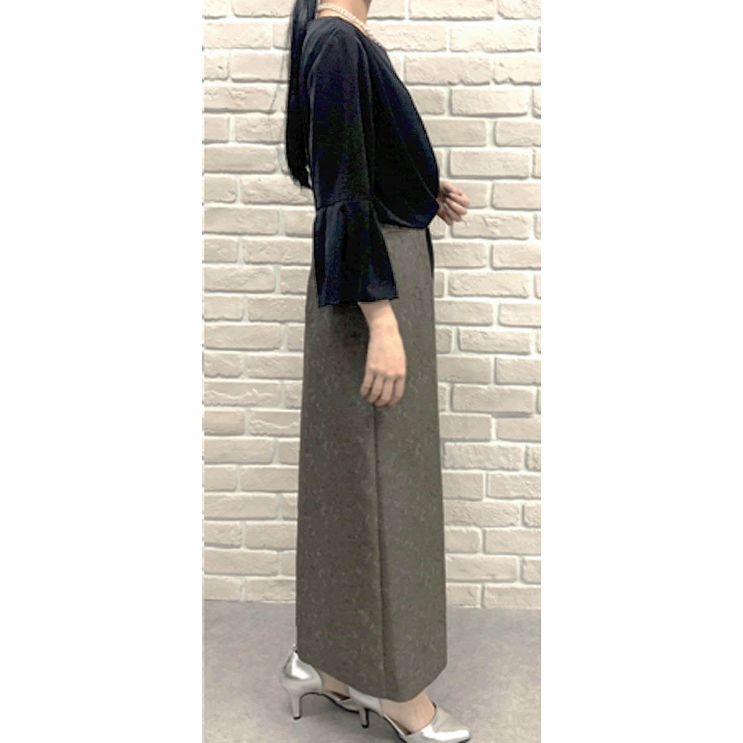 Replete 異素材コンビワンピース - 画像3