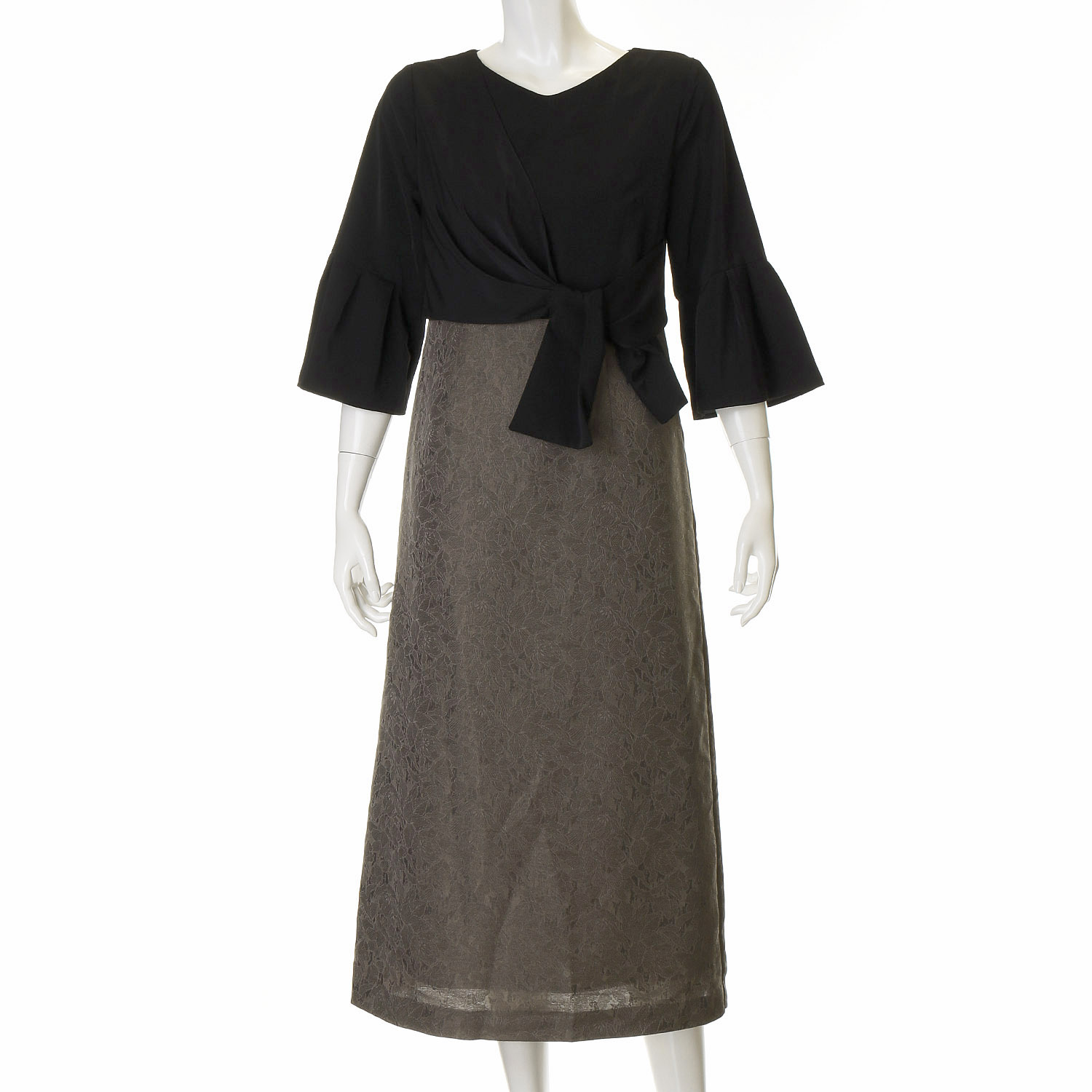 Replete 異素材コンビワンピース - 画像4