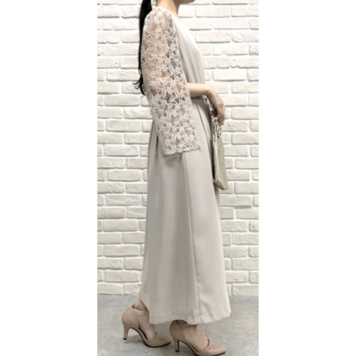 Replete レース袖ワンピース - 画像3