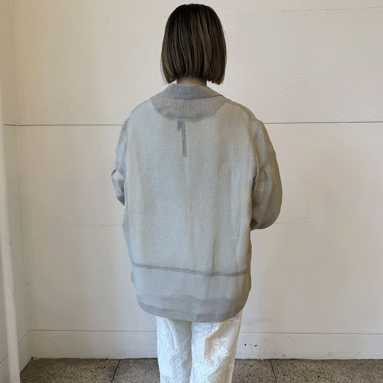 ハルズアミ コクーンスリーブメッシュジャケット - 画像2