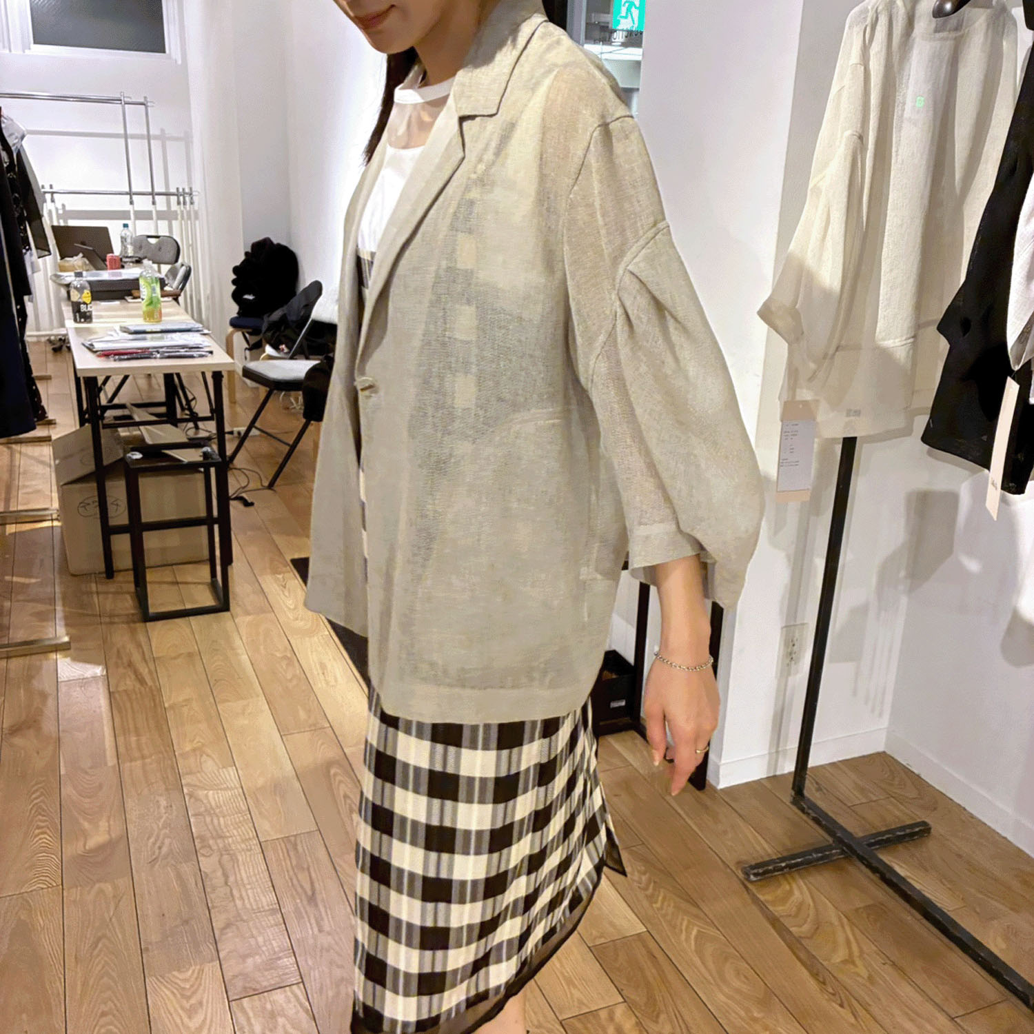 ハルズアミ コクーンスリーブメッシュジャケット - 画像14