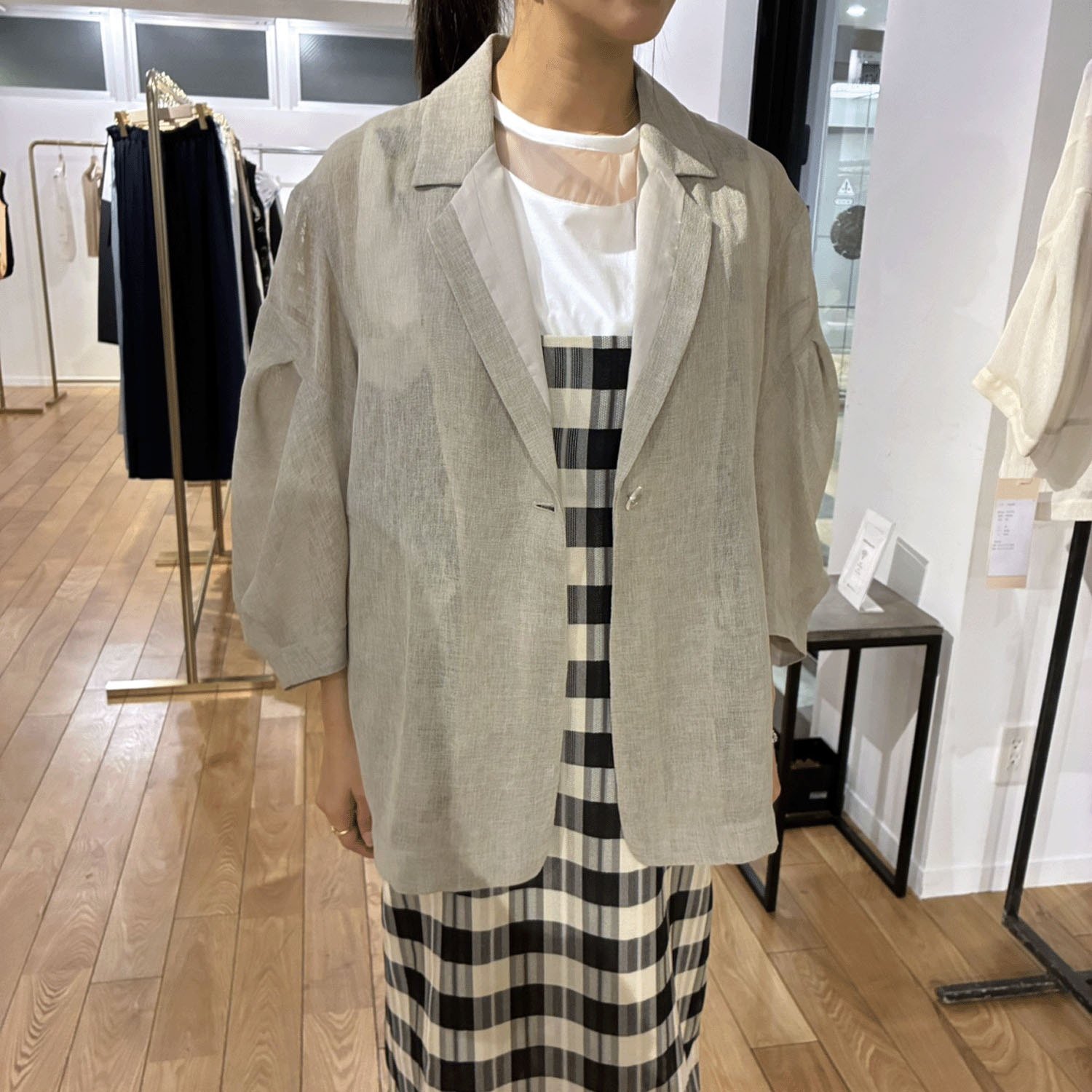 ハルズアミ コクーンスリーブメッシュジャケット - 画像10