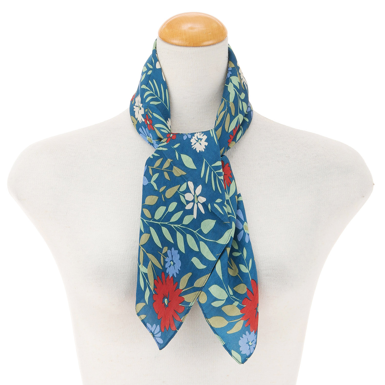 花柄シルクスカーフ