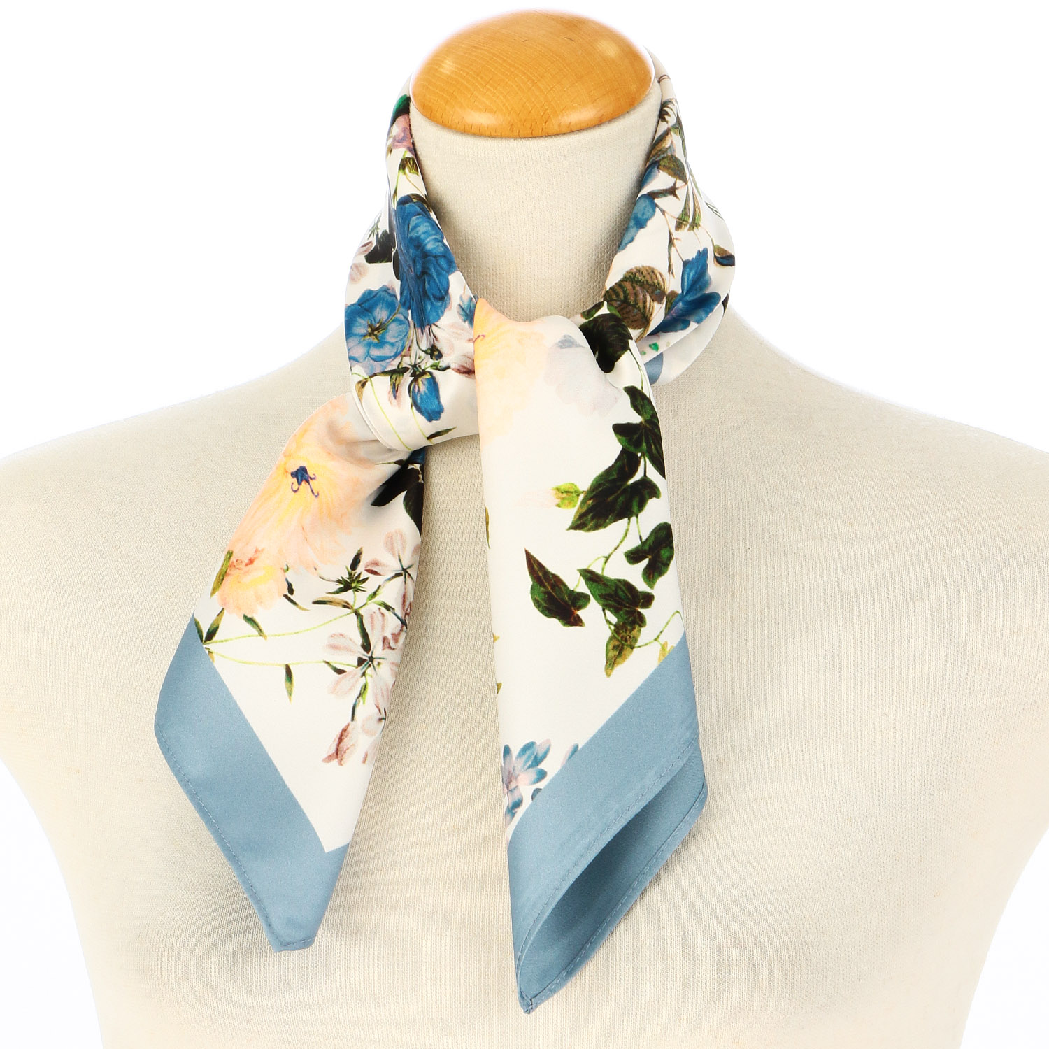 両面プリントフラワースカーフ 70×70 - 画像6