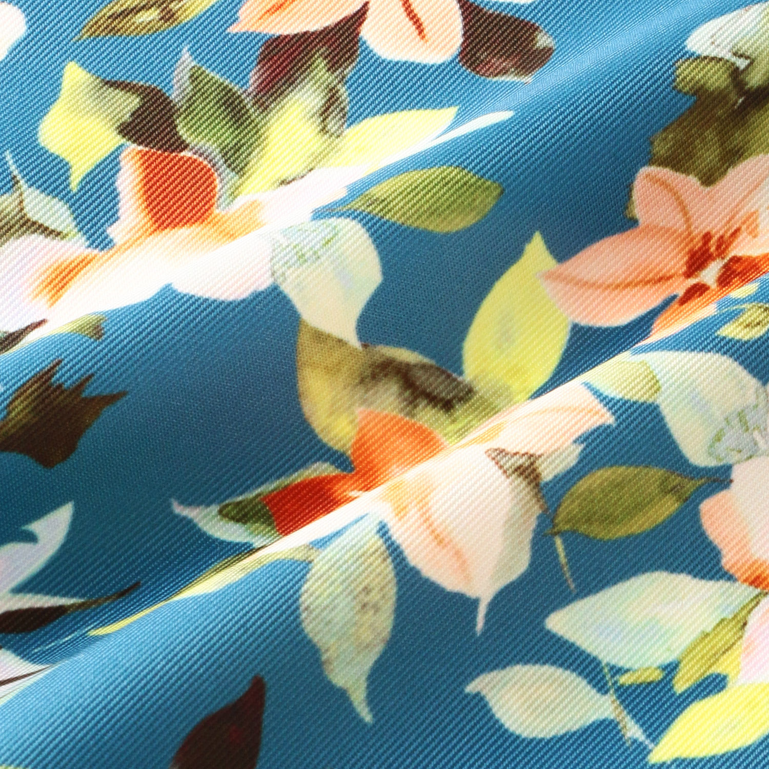 イタリア製 フラワー柄スカーフ 53×53 - 画像5