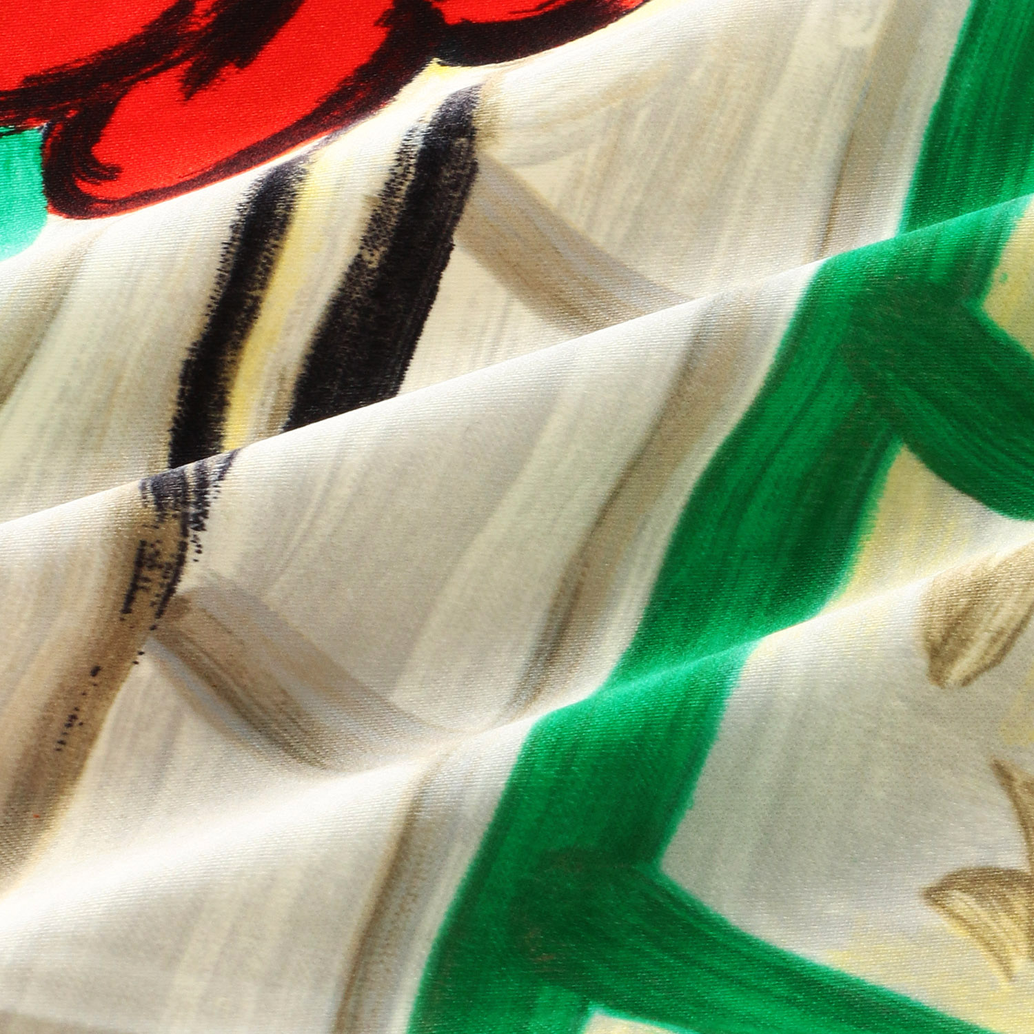 イタリア製 アート柄大判スカーフ 88×88 - 画像6