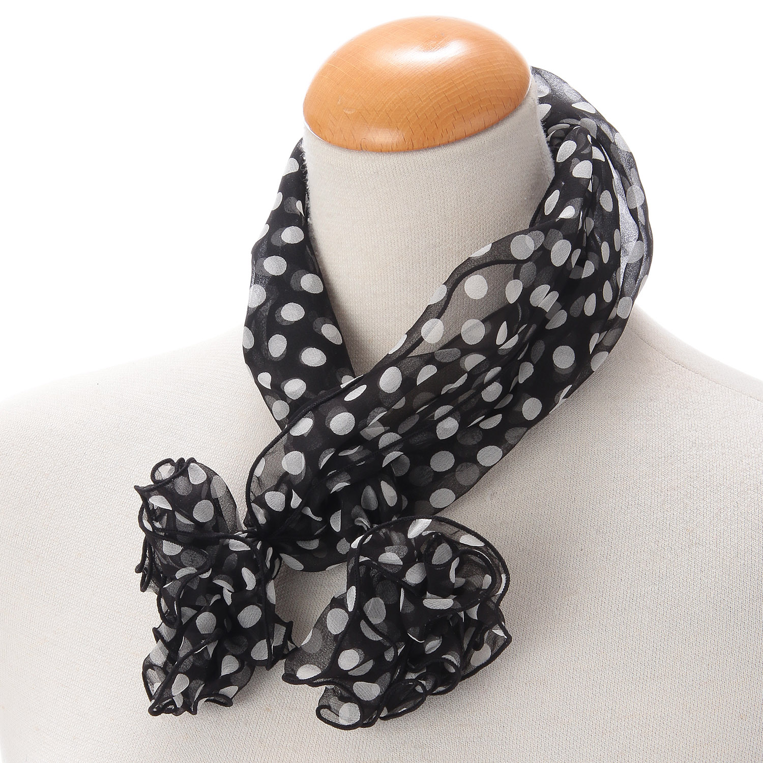 日本製 シルクシフォンワンタッチスカーフ - 画像5