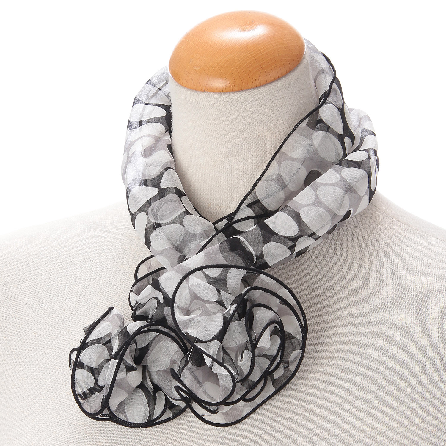 日本製 シルクシフォンワンタッチスカーフ - 画像7