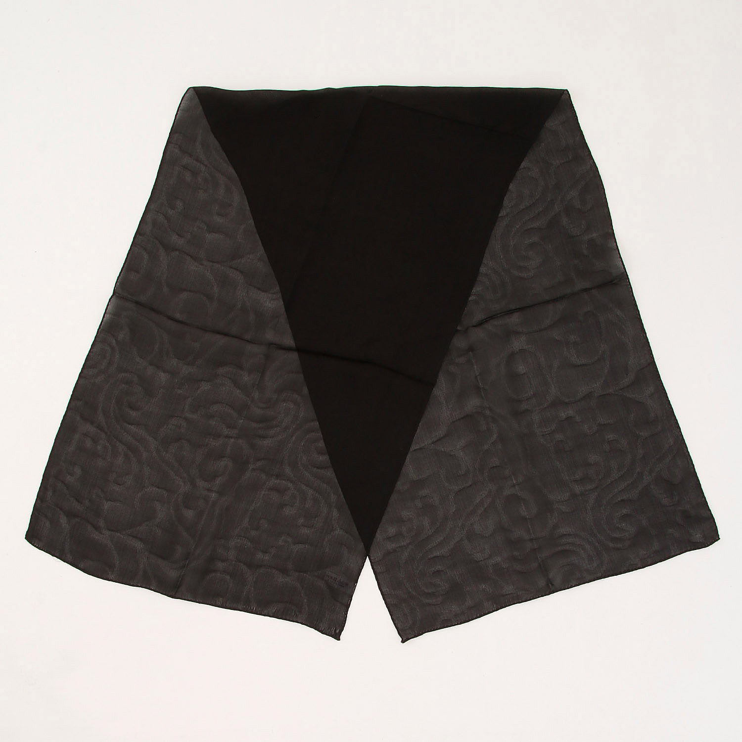 日本製 シルクシフォン唐草ジャガードストール - 画像2