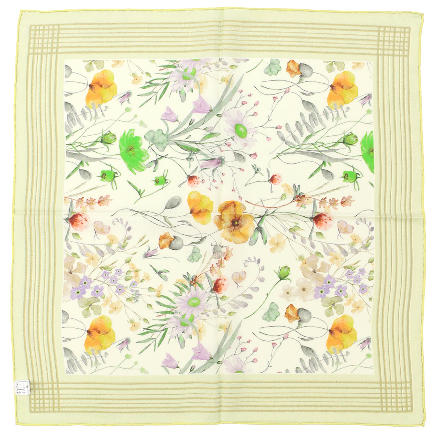 シルク両面花柄プリントスカーフ 64×64 - 画像6