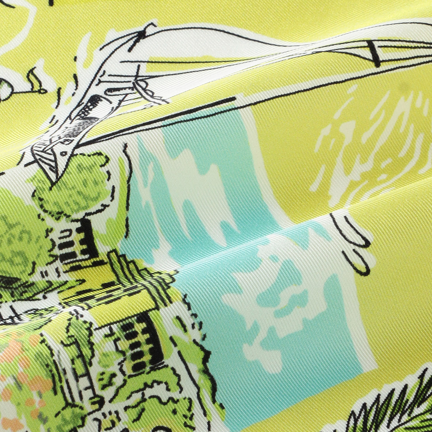 日本製 横浜シルクスカーフ スイス 53×53 - 画像5