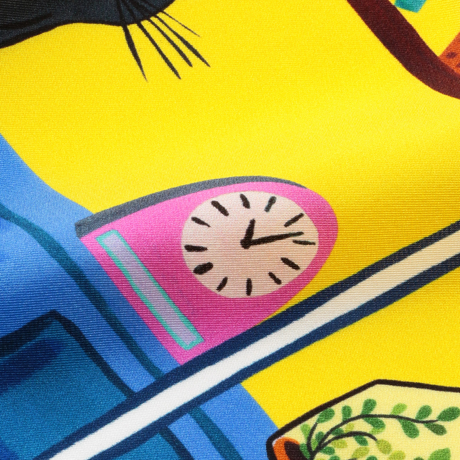 イタリア製 シルクスカーフ ウィンドウ柄 53×53 - 画像5