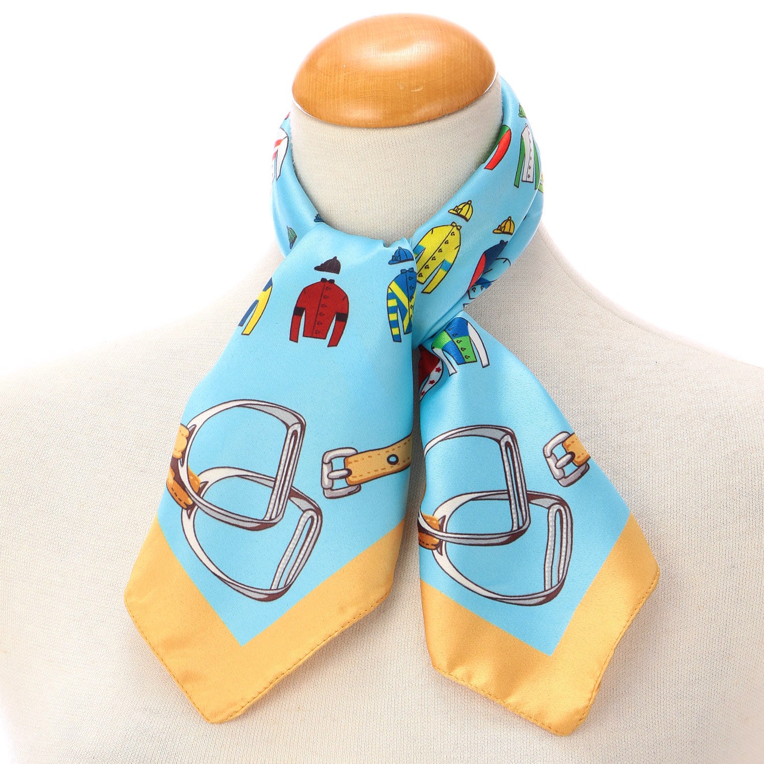 イタリア製 ジョッキースカーフ 53×53cm - 画像2