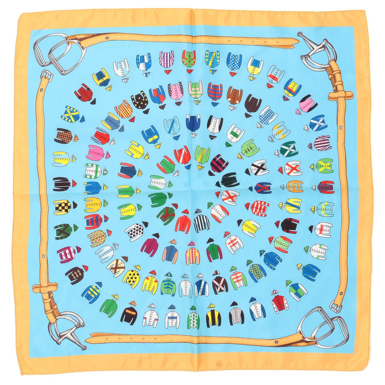 イタリア製 ジョッキースカーフ 53×53cm - 画像3