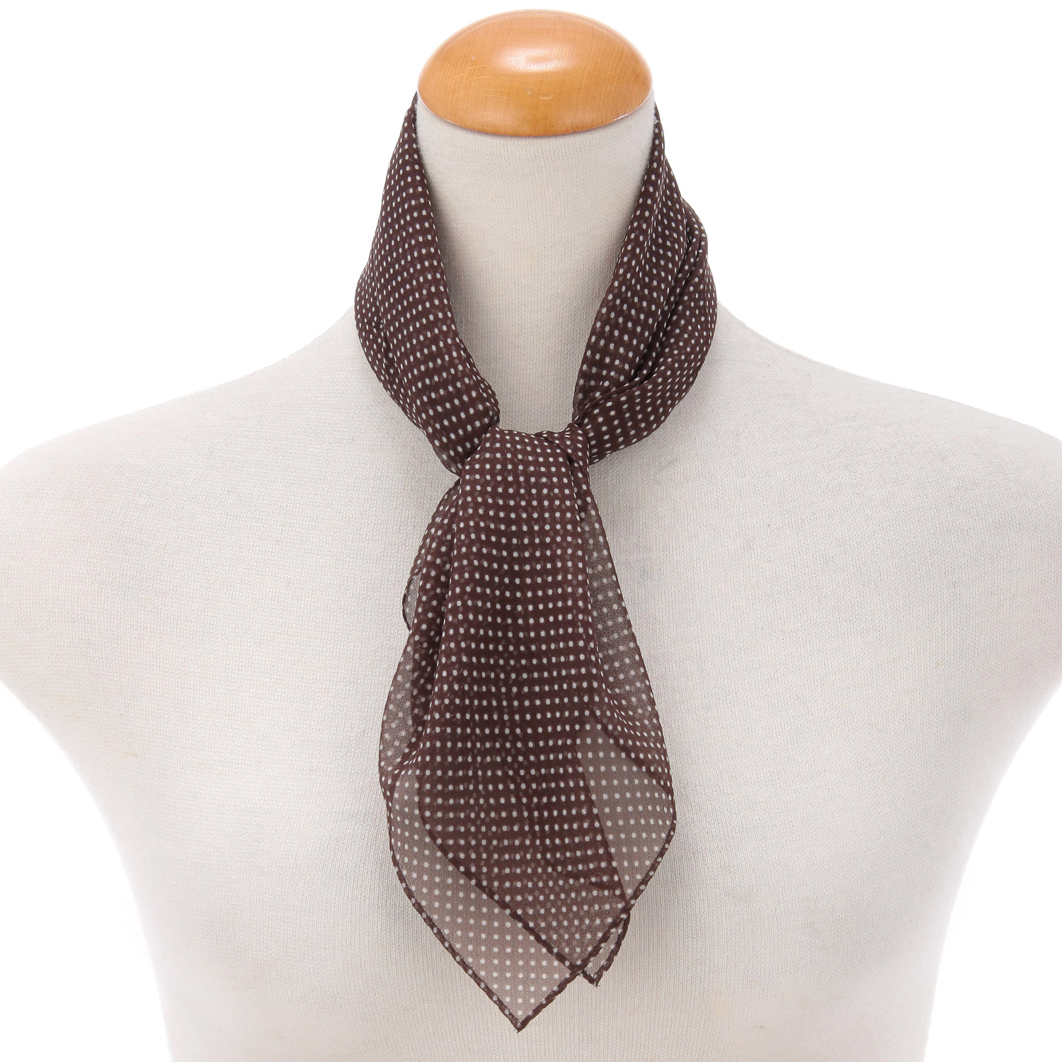 日本製 ピンドットシルクスカーフ 52×52