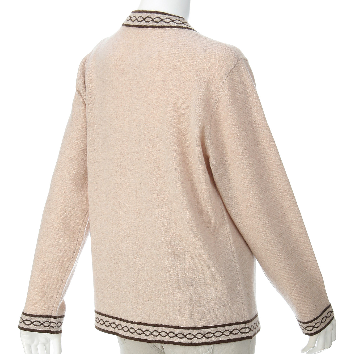 カシミヤインターシャカーディガン - 画像5