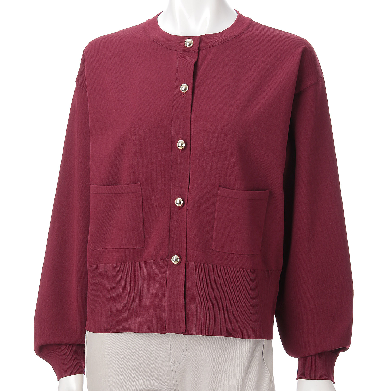 スポンジクルーネックカーディガン