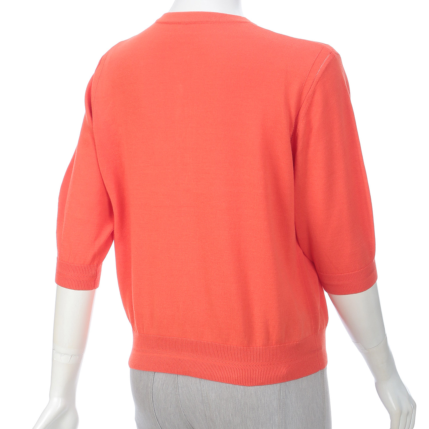 スビンコットン丸首六分袖カーディガン - 画像12