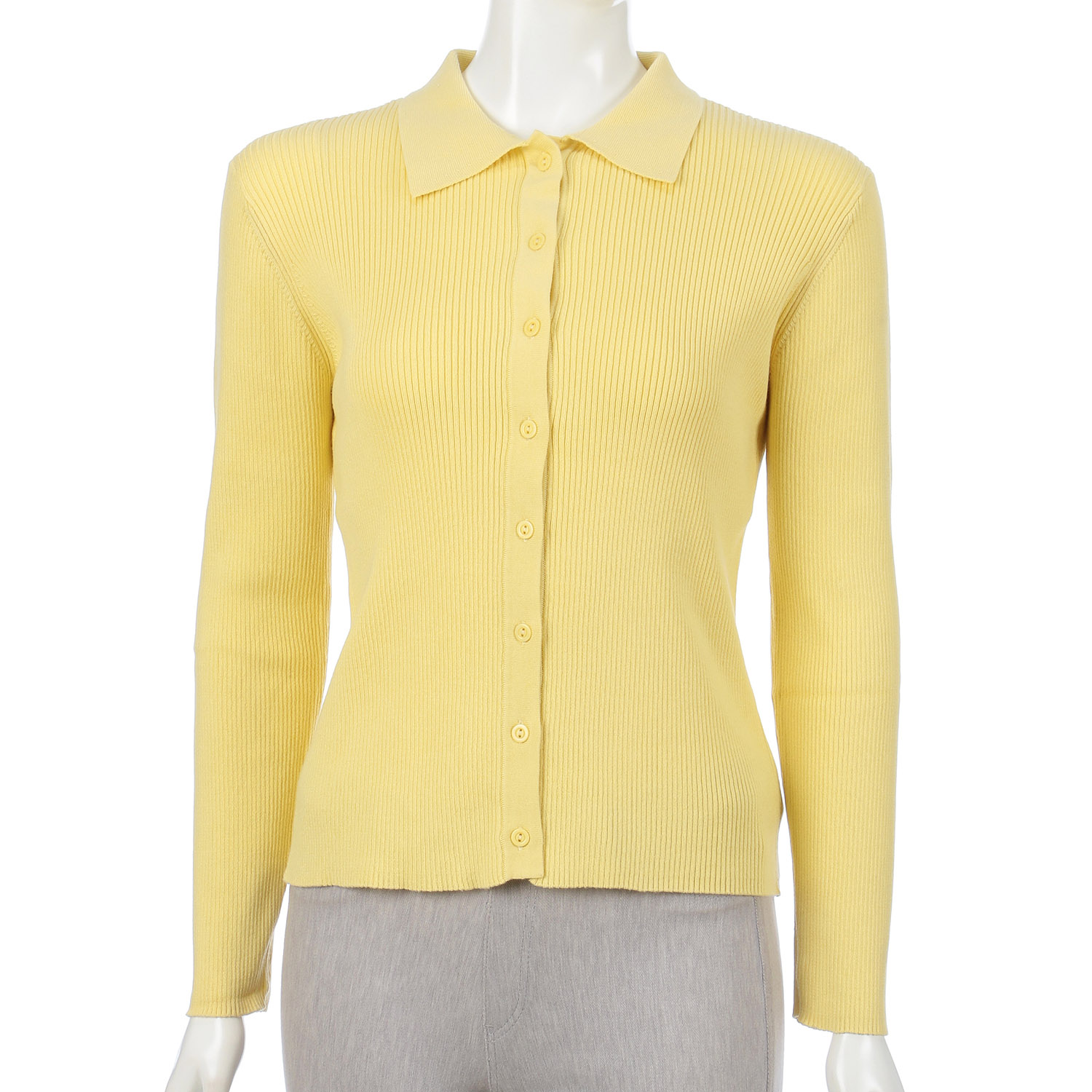 【Insta Live】スビンコットンポロ衿リブ編みカーディガン - 画像11