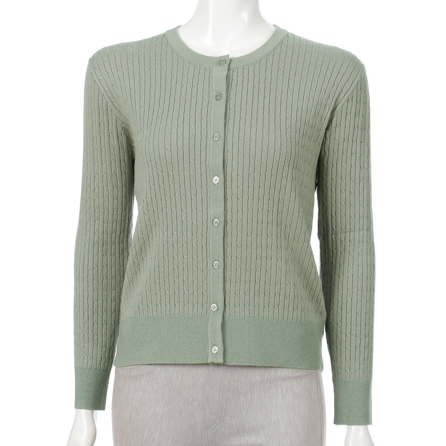 総ケーブルカーディガン