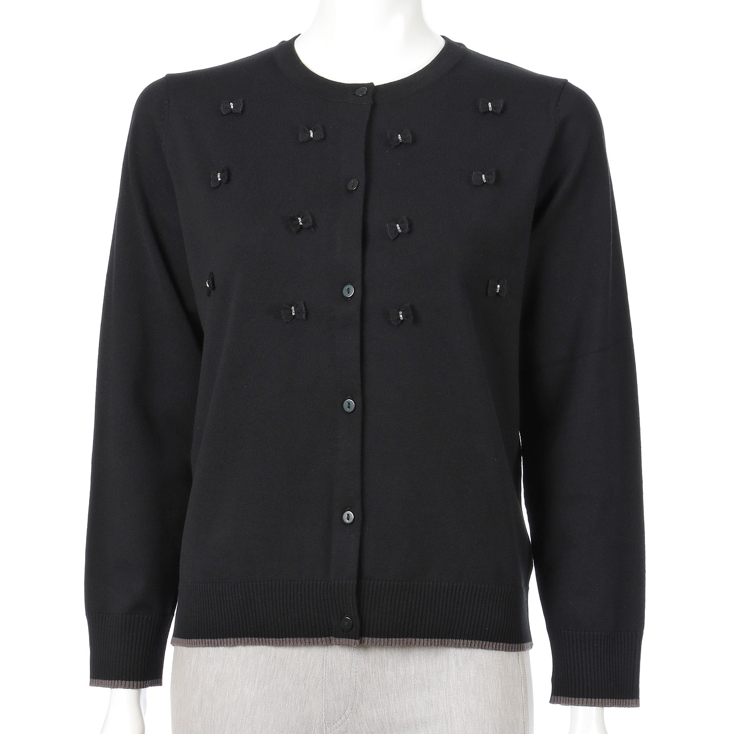 リボンモチーフ使いカーディガン - 画像3