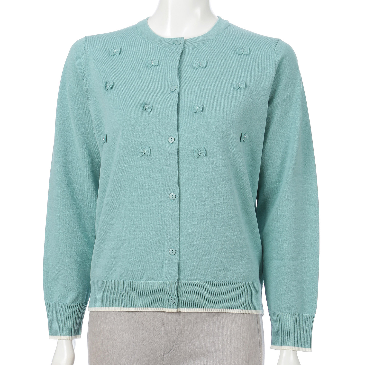 リボンモチーフ使いカーディガン - 画像7