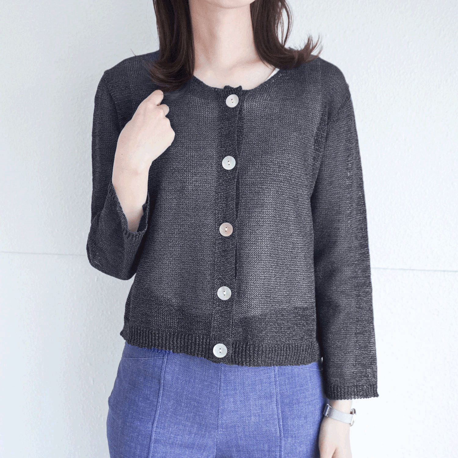 抄繊糸ショート丈カーディガン - 画像21