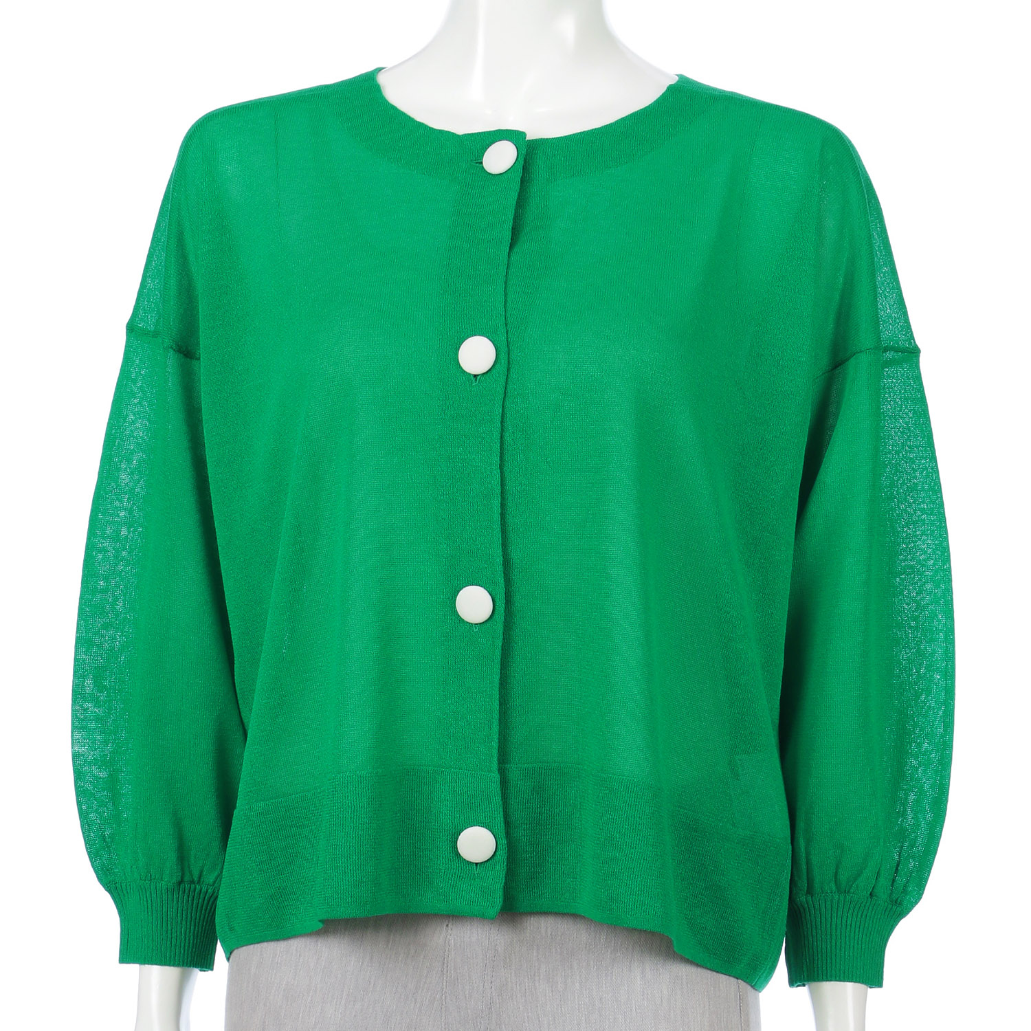 包みボタンポイントシアーカーディガン - 画像3