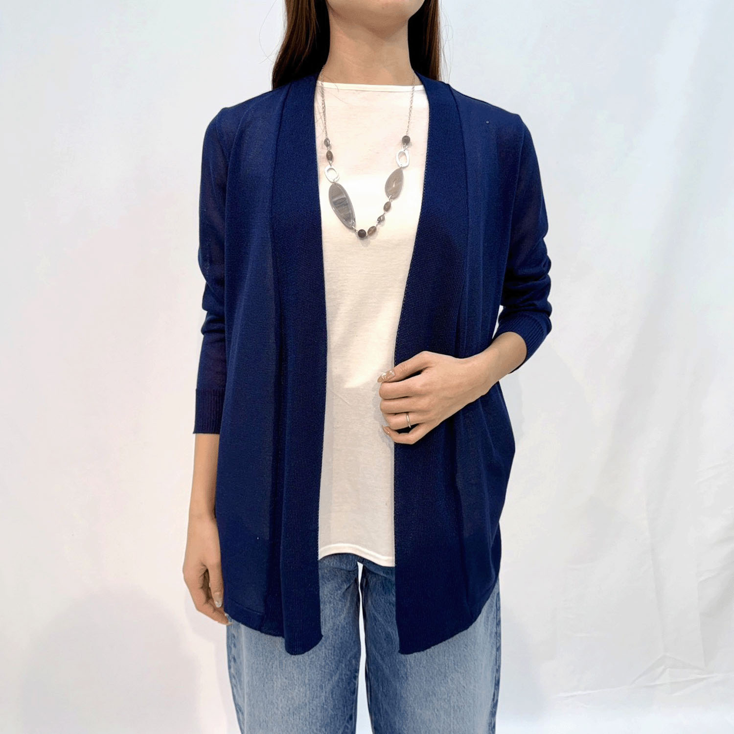 シルク混後ろギャザートッパーカーディガン - 画像17