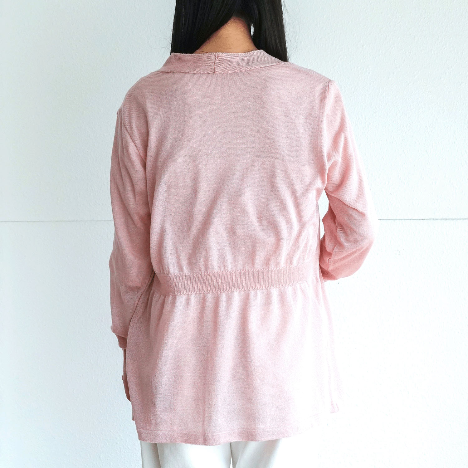 シルク混後ろギャザートッパーカーディガン - 画像3