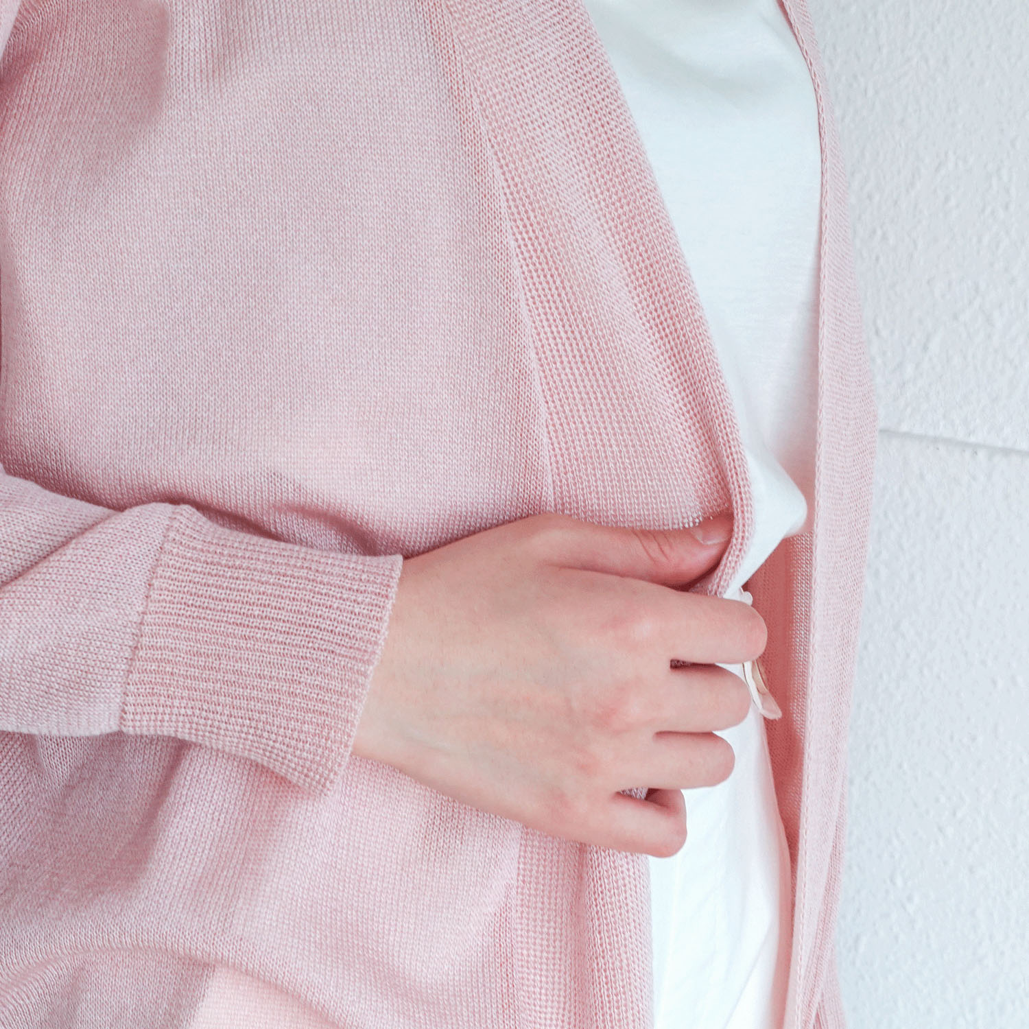 シルク混後ろギャザートッパーカーディガン - 画像4