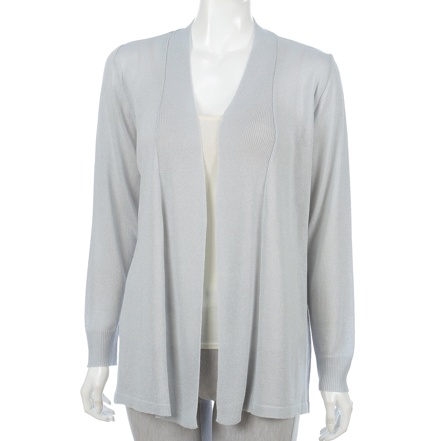 シルク混後ろギャザートッパーカーディガン - 画像6